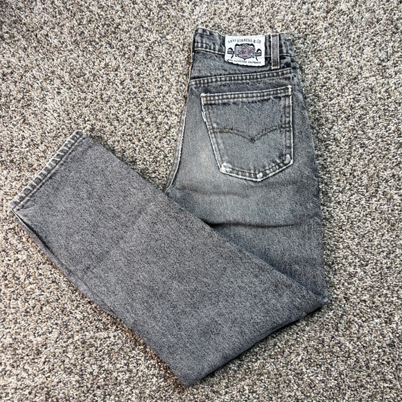 Levi's Denim - Vintage Levi's SilverTab Jeans 23x27 Gray USA Made Distressed Straight Leg 90s